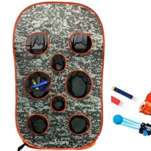 Kids Camo Shooting Target for Nerf Guns, Toy Guns or Balls. Suitable for Ages 5+